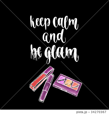 Modern calligraphy style inspiration makeup phrase 34270367