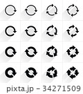 Arrow sign refresh, rotation, reset, repeat icon 34271509