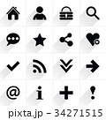 Black basic sign flat icon 34271515