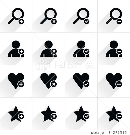 Black additional sign flat icon 34271516