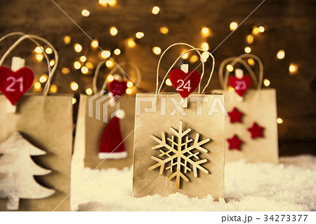 Christmas Shopping Bag, Snowflake Christmas Shopping Bag, Snowflake 34273377