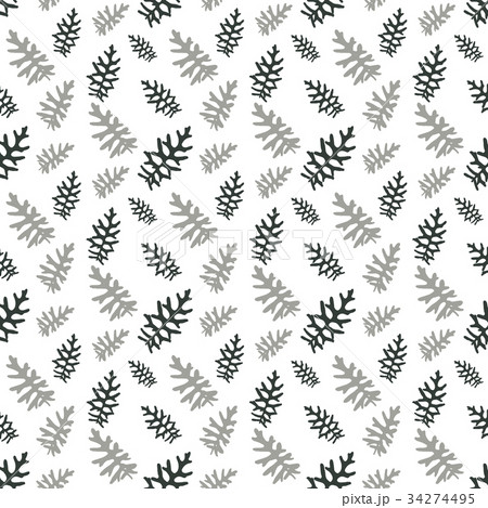 Seamless pattern Colorful naturalistic leaves 34274495