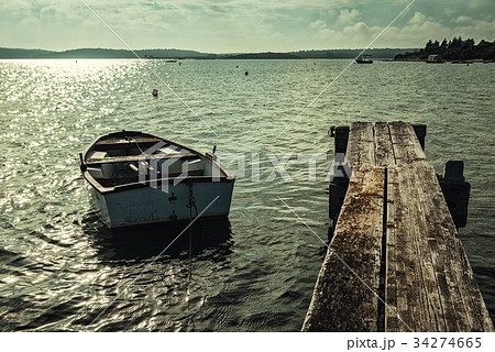 Small boat in vintage colors 34274665