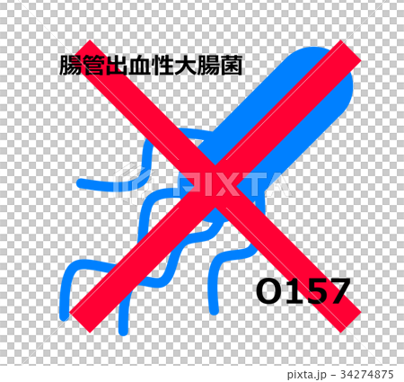 o157, germ, x-mark 34274875