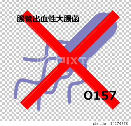 o157, germ, x-mark 34274878