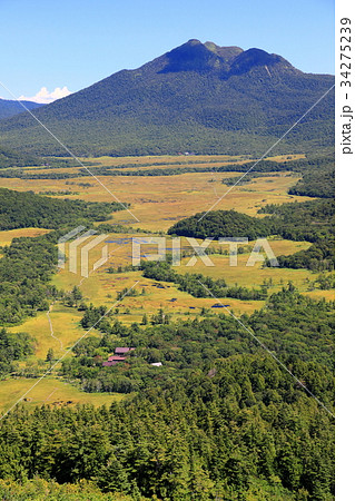 至仏山の登りから見る尾瀬ヶ原と燧ヶ岳 34275239