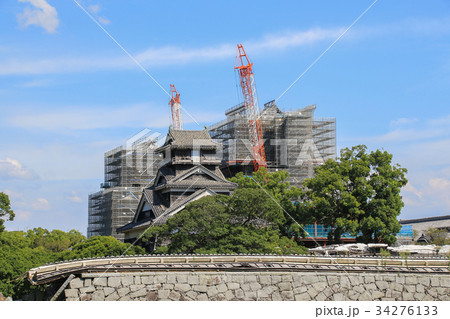 熊本城（熊本地震後） 34276133