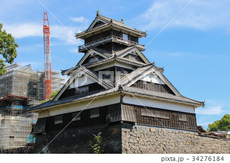 熊本城 宇土櫓（熊本地震後） 34276184