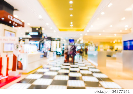 Abstract blur shopping mall interior 34277141