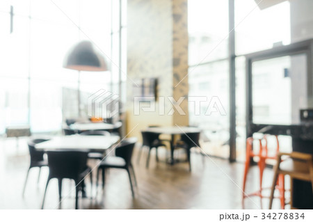 Abstract blur and defocused restaurant and coffee interior Abstract blur and defocused restaurant and coffee interior 34278834