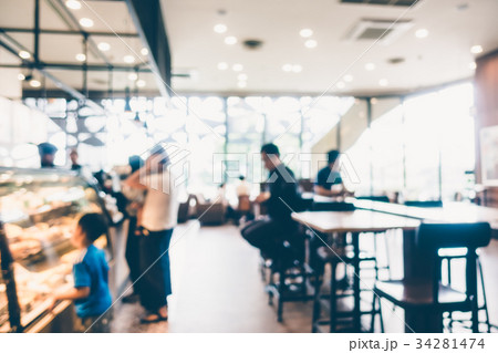 Abstract blur coffee shop 34281474