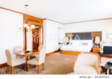 Abstract blur and defocused decoration in hotel bedroom interior Abstract blur and defocused decoration in hotel bedroom interior 34284503