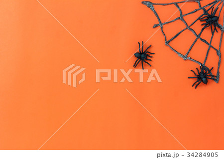 Aerial view of sign Happy Halloween festival. 34284905