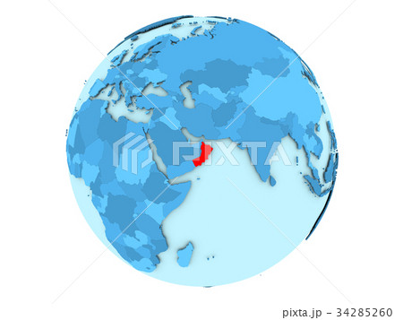 Oman on blue globe isolated Oman on blue globe isolated 34285260