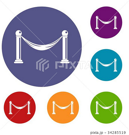 Barrier icons set 34285519