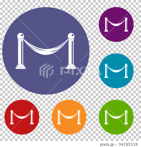 Barrier icons set 34285519