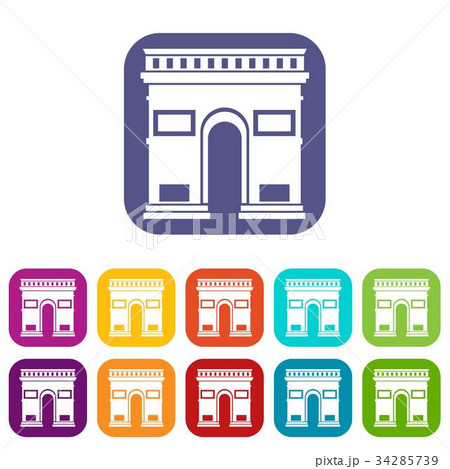 Triumphal arch icons set Triumphal arch icons set 34285739