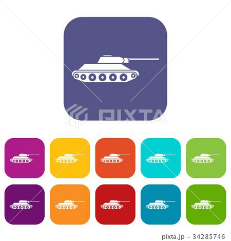 Tank icons set 34285746
