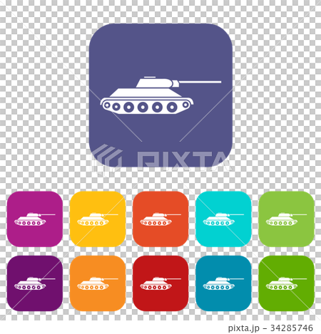 Tank icons set 34285746