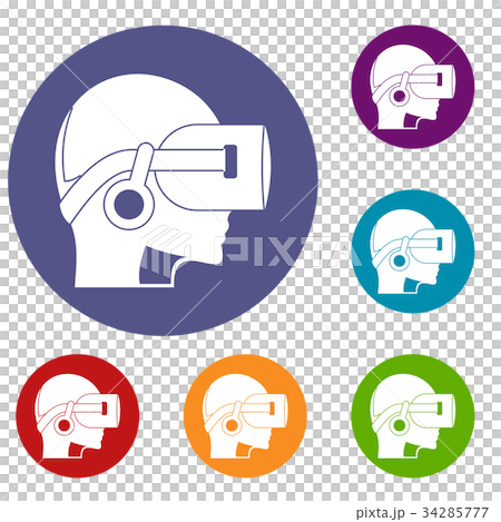 Vr headset icons set - Stock Illustration [34285777] - PIXTA