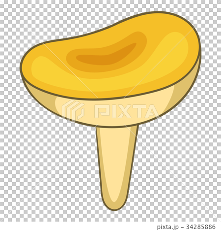 Saffron mushroom icon, cartoon style Saffron mushroom icon, cartoon style 34285886