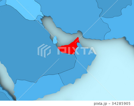 Map of United Arab Emirates 34285905