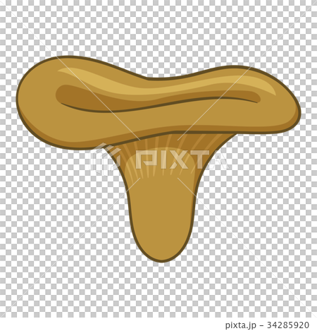 Lactarius sanguifluus mushroom icon, cartoon style 34285920