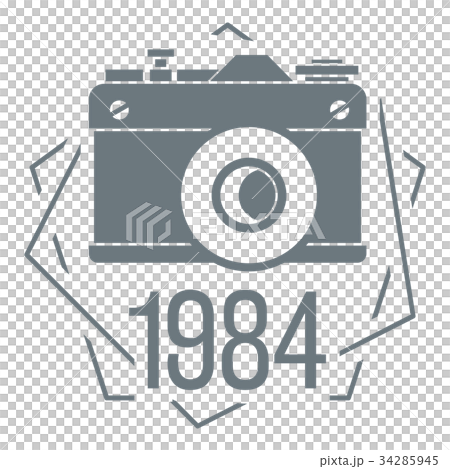 1984 photo camera logo, simple style 1984 photo camera logo, simple style 34285945