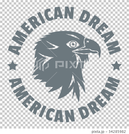 American dream eagle logo, simple style 34285982
