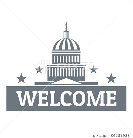 Welcome to USA logo, simple style 34285983