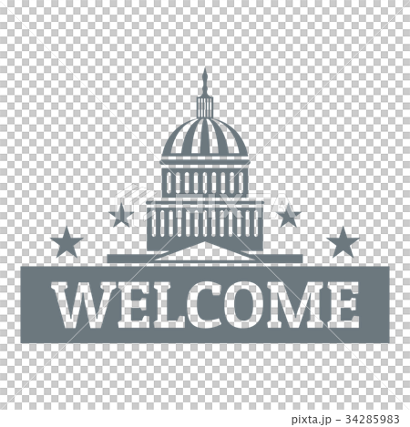 Welcome to USA logo, simple style 34285983