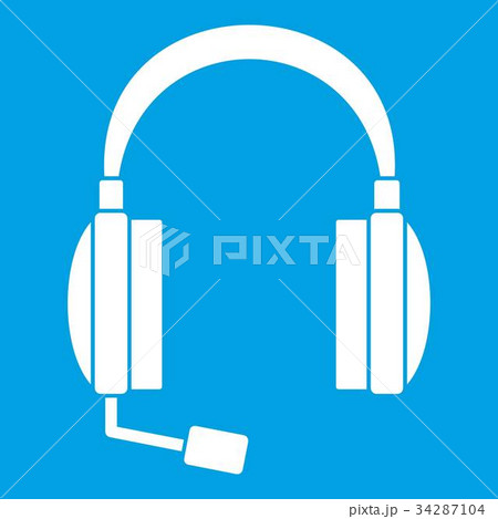 Headphones icon white 34287104