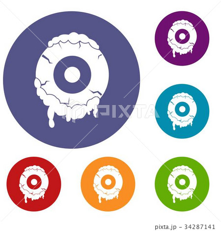 Scary eyeball icons set Scary eyeball icons set 34287141