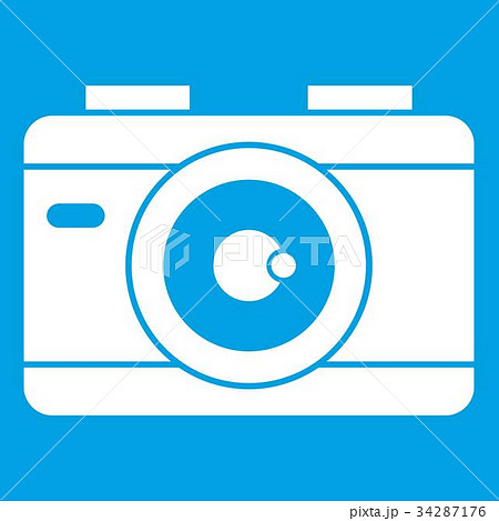 Photo camera icon white Photo camera icon white 34287176