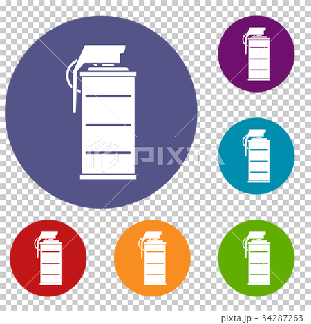 Stun grenade icons set 34287263