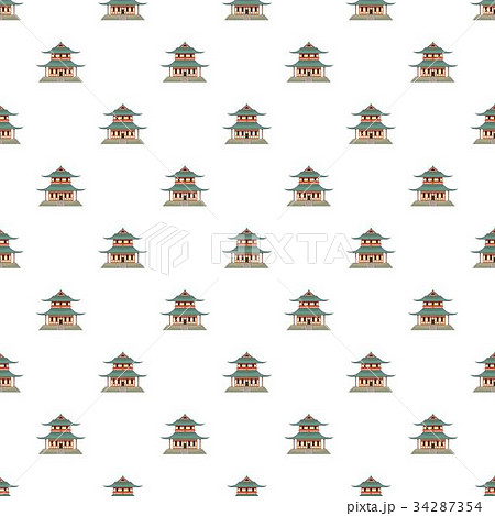 Pagoda pattern seamless 34287354