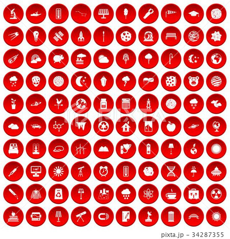 100 moon icons set red 100 moon icons set red 34287355