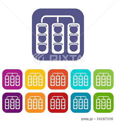 Traffic lights icons set 34287356