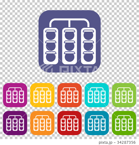 Traffic lights icons set 34287356