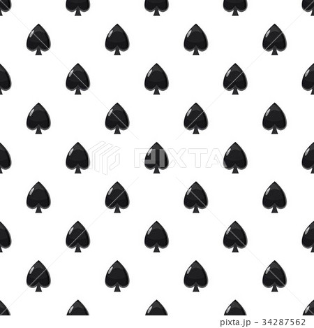 Spade symbol plying card pattern 34287562