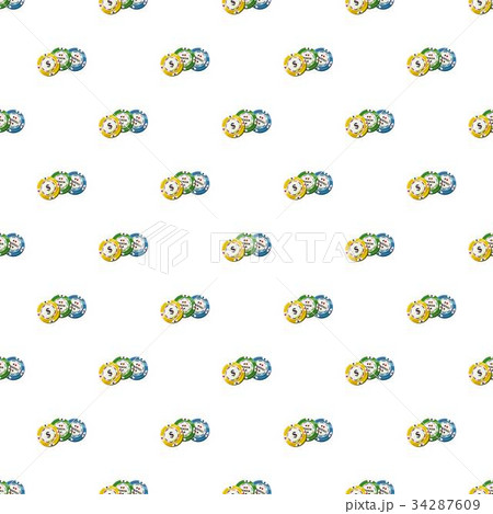 Colorful casino tokens pattern 34287609