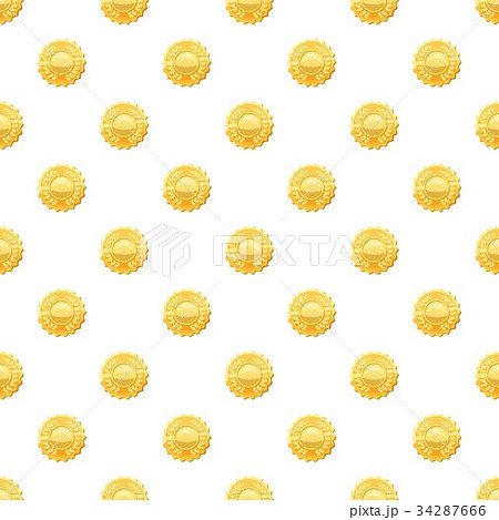 Gold medal with laurels pattern Gold medal with laurels pattern 34287666
