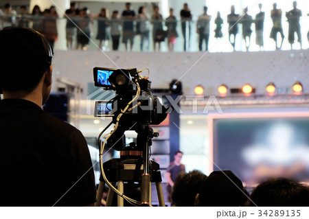 Videographer man working. Videographer man working. 34289135