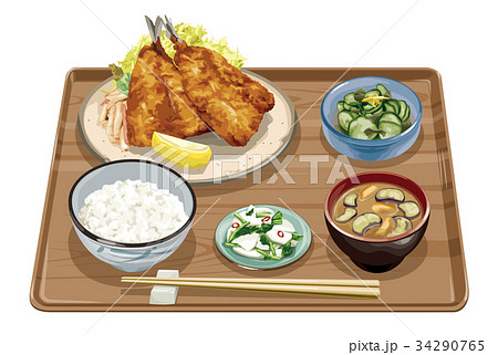 アジフライ定食2 アジフライ定食2 34290765