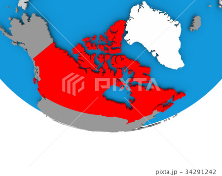 Canada on globe 34291242