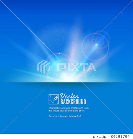 Abstract space background with blurred light rays 34291794