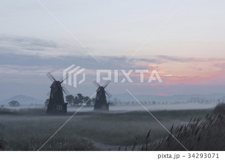 夕焼け 仁川 インチョン 34293071