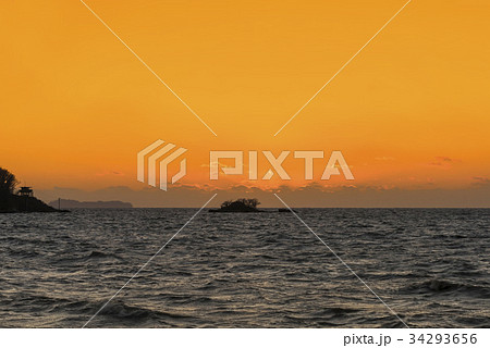 江華郡 夕焼け 海 34293656