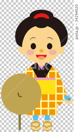 江戸時代 時代劇 旅姿の女性 江戸時代 時代劇 旅姿の女性 34294020