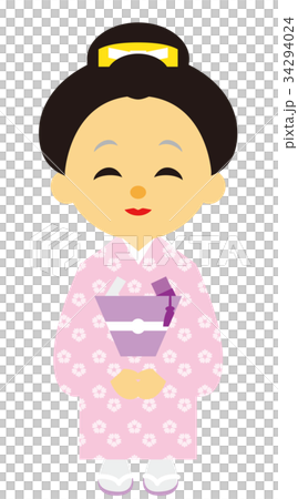 江戸時代 時代劇 武家の女性のイラスト素材